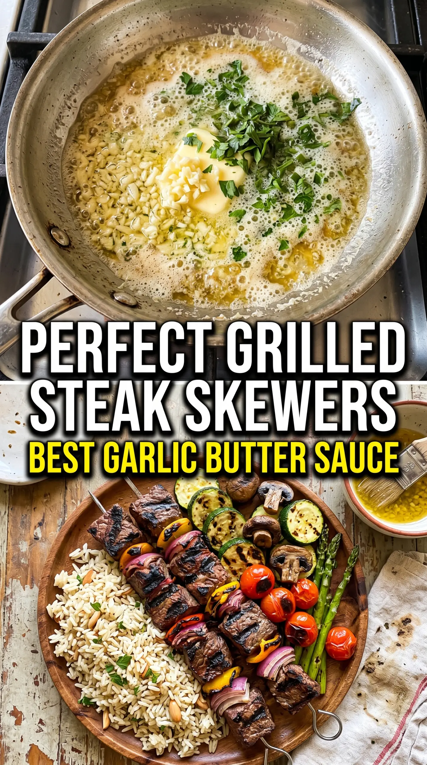 Steak Kabobs with Garlic Butter juicy charred garlicky