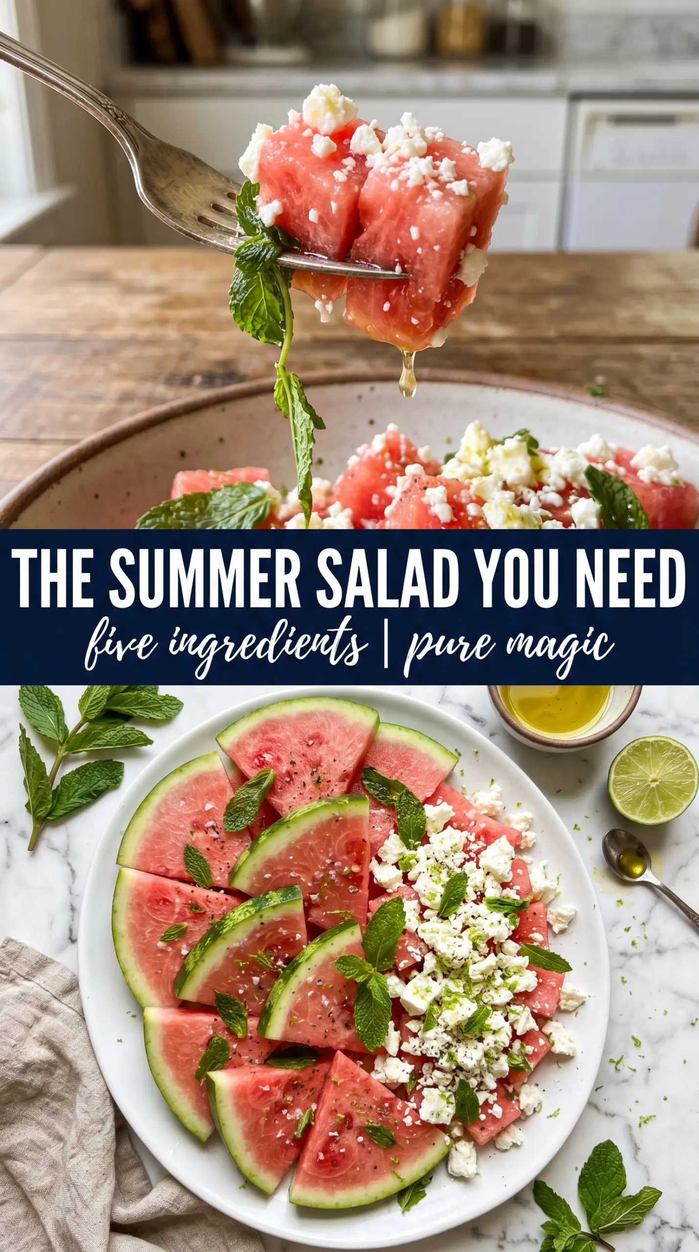 Watermelon Salad with Fresh Mint and Feta bright, refreshing, colorful