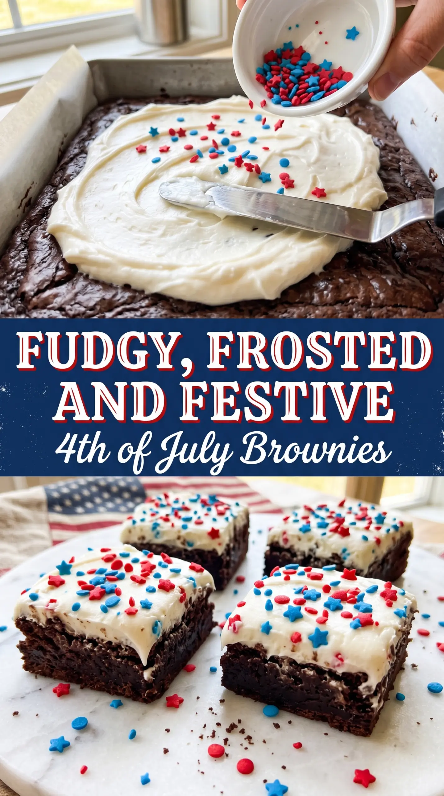 4th of July brownies patriotic flag dessert