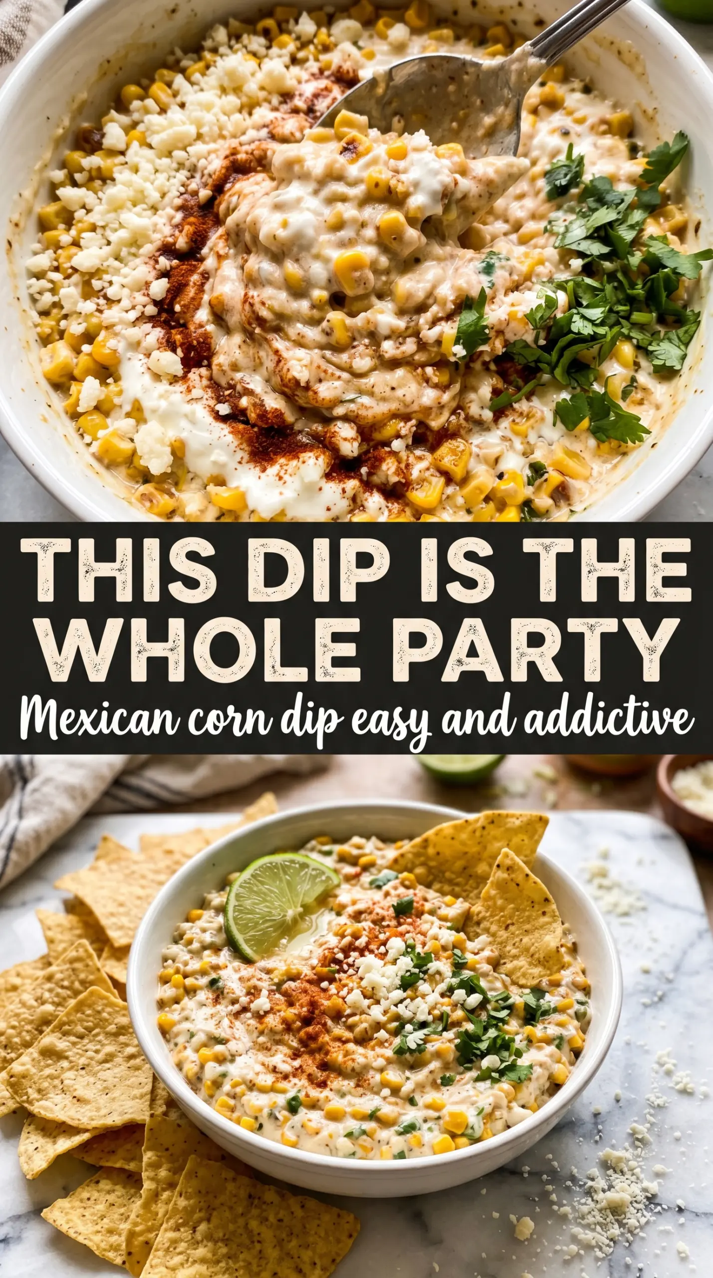 Mexican corn dip creamy charred cotija