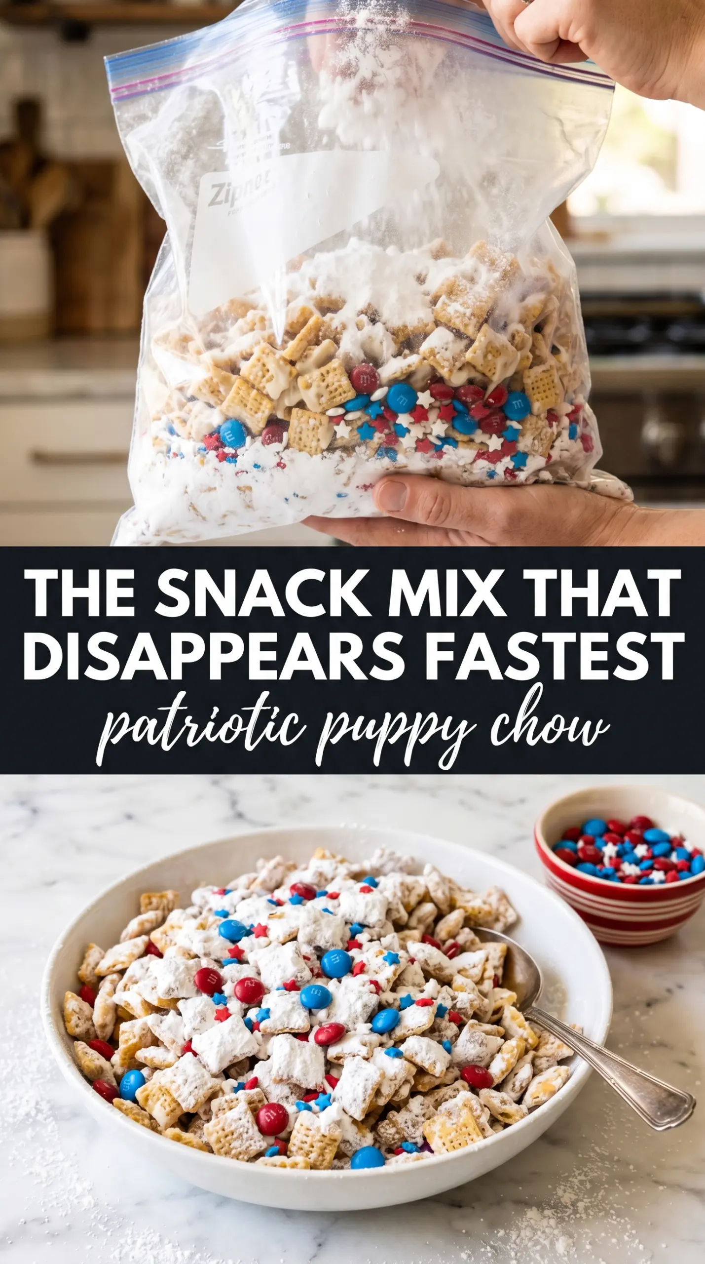 Patriotic Puppy Chow red white blue crunch