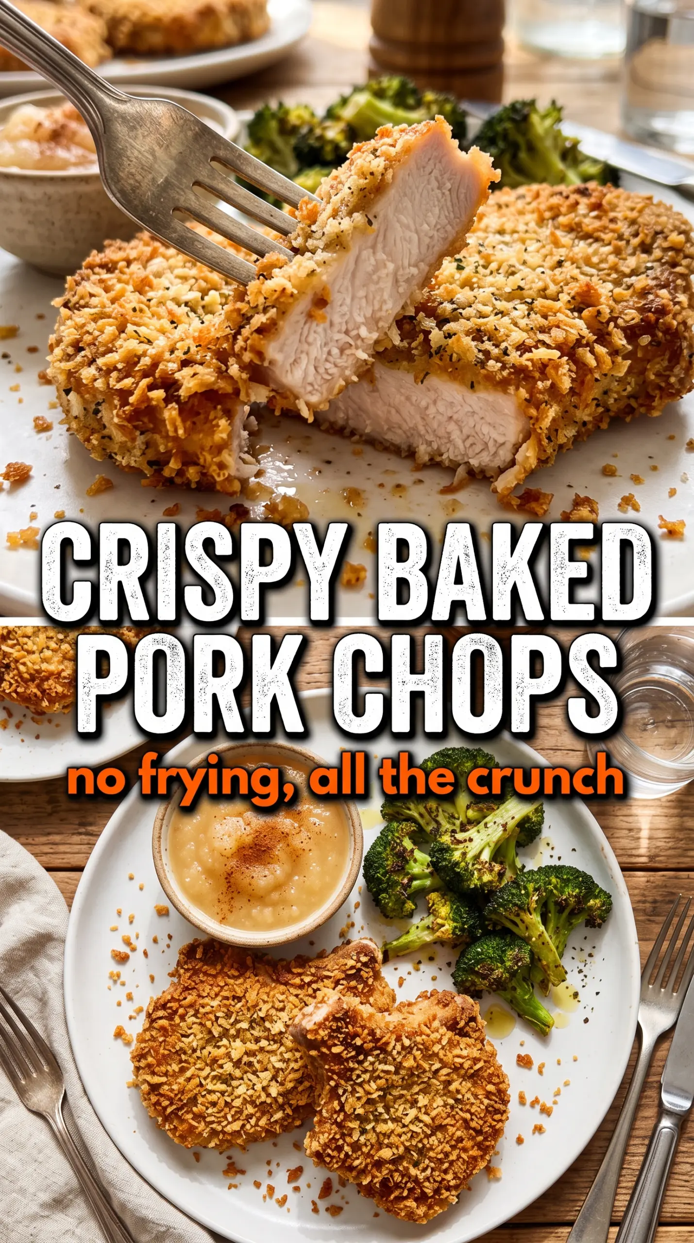 Crispy Baked Pork Chops crunchy panko lemon