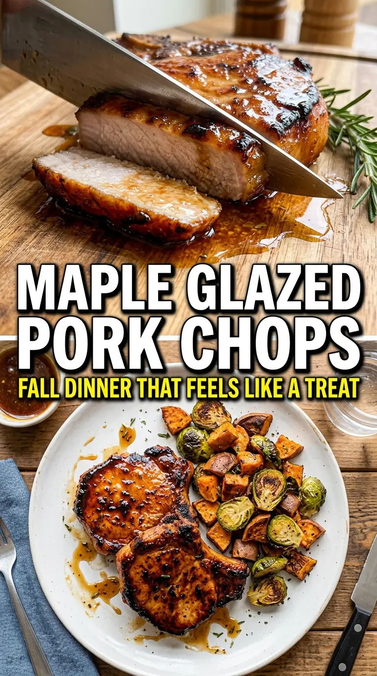 Maple Glazed Pork Chops sticky caramelized skillet