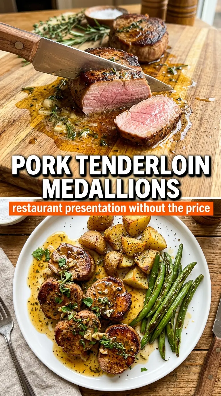 Pork Tenderloin Medallions golden crust pan sauce