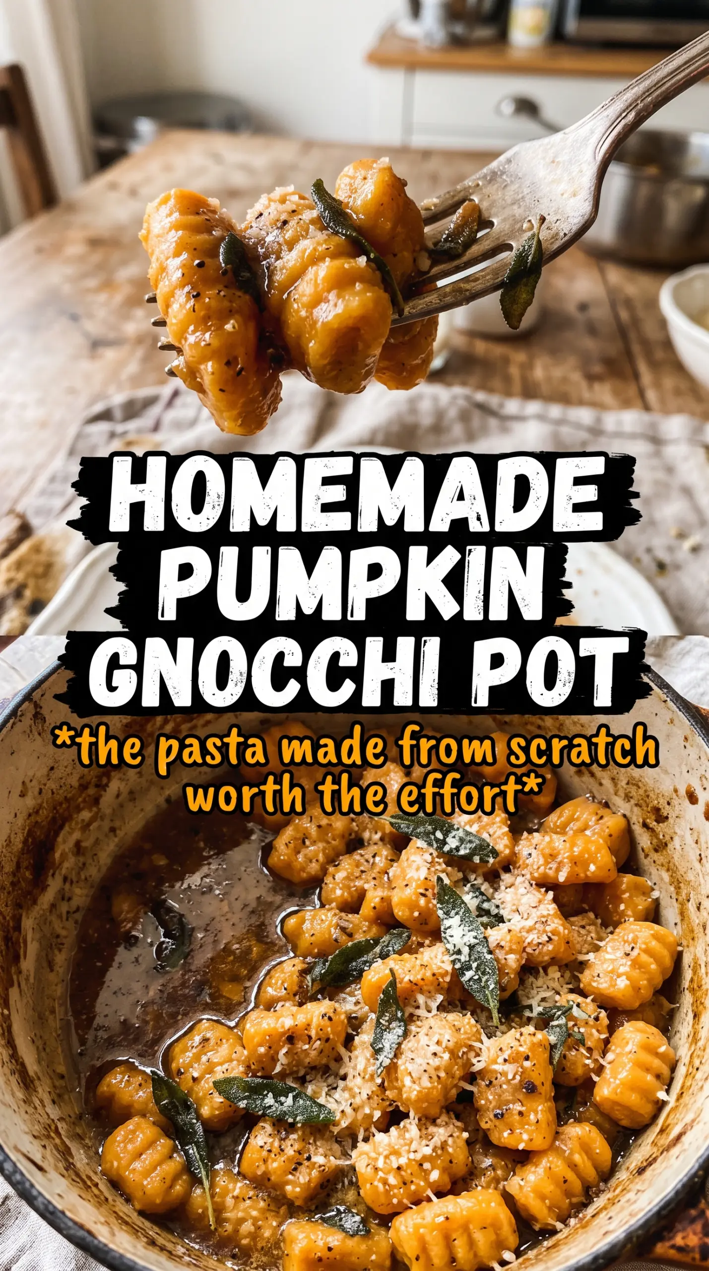Pumpkin gnocchi brown butter sage golden soft
