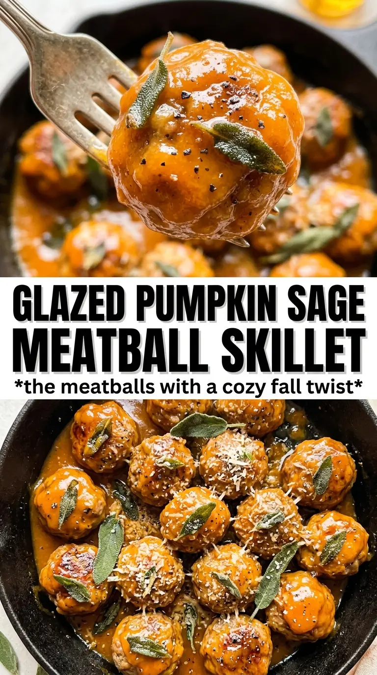 Pumpkin Sage Meatballs creamy savory golden-brown