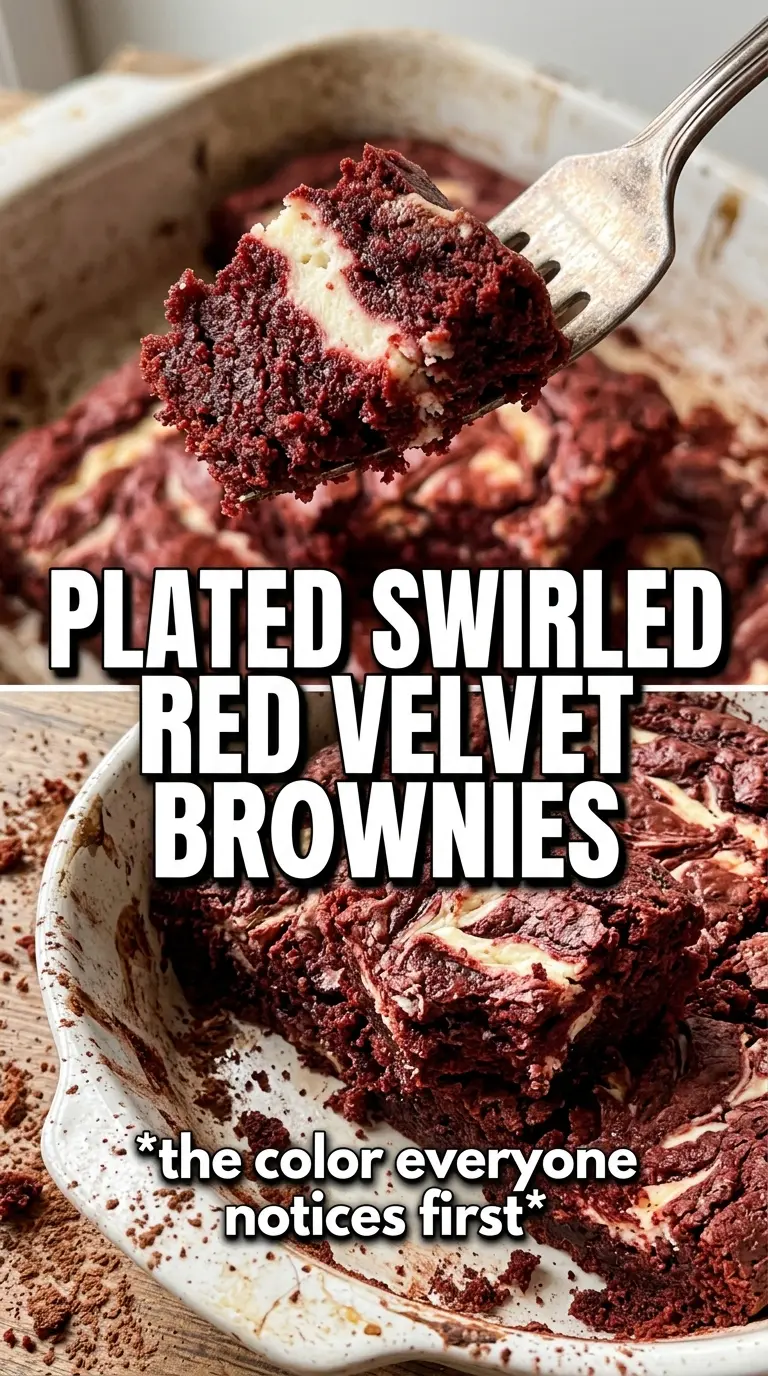 Red Velvet Brownies rich fudgy cream cheese swirl