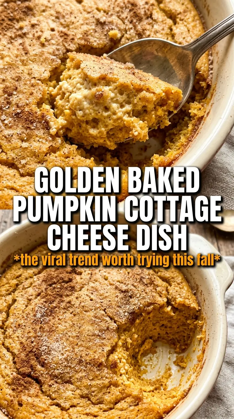 Viral Pumpkin Cottage Cheese Bake custardy pumpkin spice